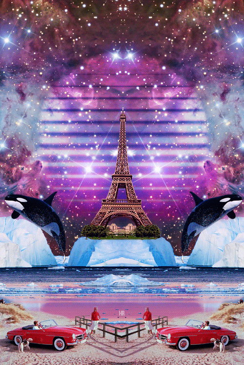 拼贴艺术 collage art 埃菲尔铁塔