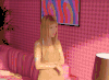 美女 撩头发 生气 沙发