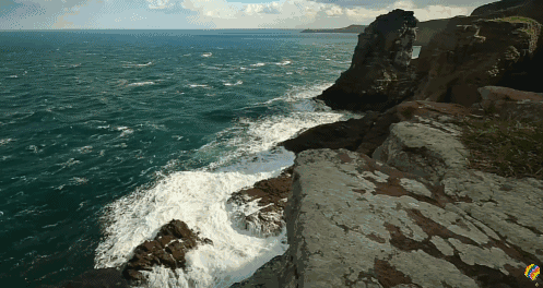 大海 悬崖 景色 海浪