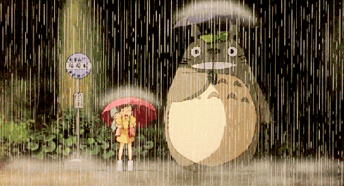 龙猫 小月 雨夜 日本动漫
