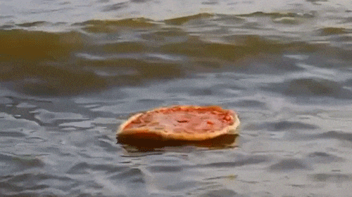 水面 披萨 浮动 美食