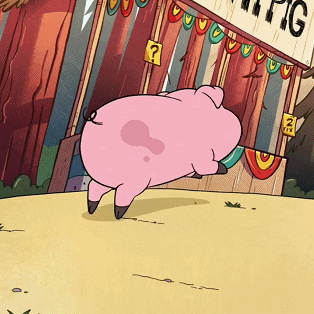粉红小猪 可爱 奔跑 动漫