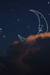 夜晚 乌云 可爱 呆萌