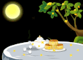 生活 一人一句歌词 月半弯 月饼 月亮 树木 星星 月光