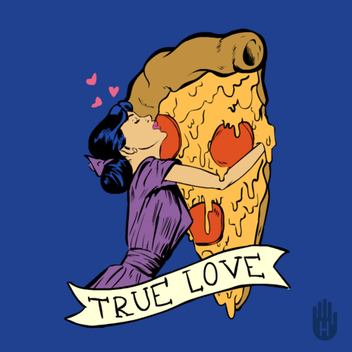 披萨 pizza food 爱心 卡通