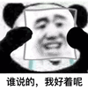 谁说的 我好着呢 表面微笑 熊猫人 熊猫人戴面具 哭泣 伤心