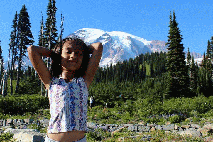 冰川 森林 女孩 舞蹈 搞笑 可爱 glacier nature