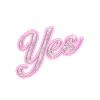 贴纸 yes 文字