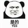 熊猫头 文字表情包 是的YES 搞笑 逗 沙雕