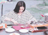 林珍娜 NANA after school 女神 吃货   切肉