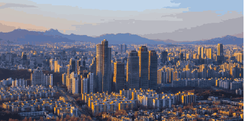4K韩国风光 南山 城市 纪录片 高楼