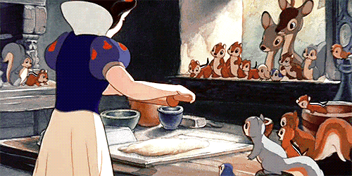 卡通白雪公主 擀面杖 卡通 小动物 松鼠