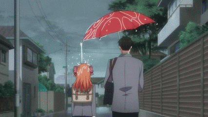 雨伞 女孩 男人 淋湿