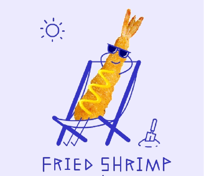 太阳 龙虾 可爱 搞笑 萌萌哒 frieshrimp
