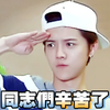 敬礼 鹿晗 EXO 同志们辛苦了