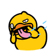 小黄鸭  吐舌头  鬼脸  口水  摇晃