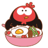 鸡 吃饭 咀嚼 饿了