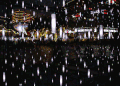 灯光 转动 夜晚 城市