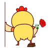 动漫 二次元 搞怪 小鸡 玫瑰花