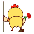 动漫 二次元 搞怪 小鸡 玫瑰花