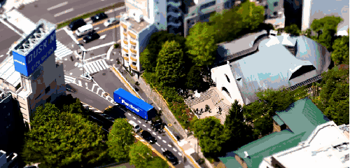 城市 日本 晴天 移轴摄影 路口 车流 迷你东京