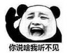 暴漫 文字表情包 你说啥我听不见 搞笑 逗 蠢萌