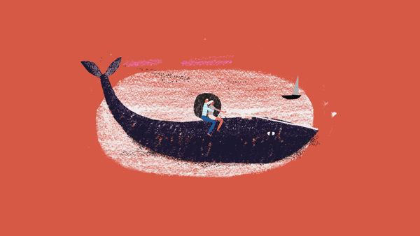 鲸鱼 LOVE 情侣 红色