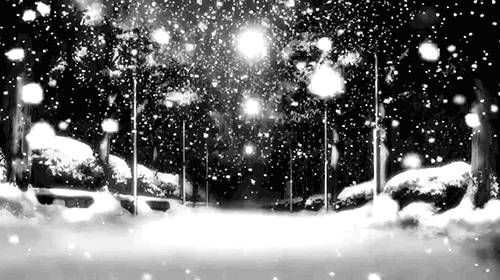 圣诞 大雪纷飞 美景 夜晚