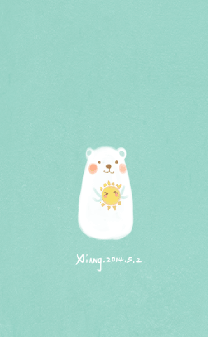 白熊 太阳 吃掉 可爱