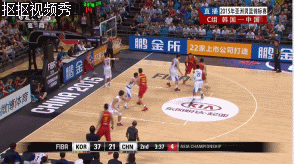 篮球 亚锦赛 中国 韩国 易建联 上篮 得分王 超远距离投射 激烈对抗 劲爆体育