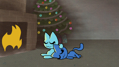 猫 有生气的 动画 圣诞节 圣诞节 小猫 悲伤的猫