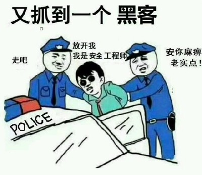 又抓到一个 黑客 恶搞 放开我 我是 安全工程师 老实点 走吧