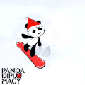 滑雪 熊猫 卡通 冬天