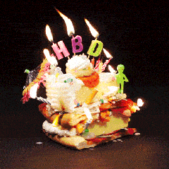 蜡烛 蛋糕 绿色 生日快乐