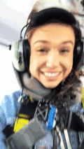 美女 笑容 牙齿 耳麦