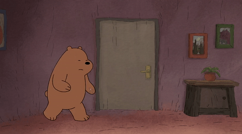 熊 走来走去 家里 褐色