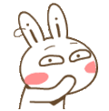 小兔子 偷笑 捂嘴 红脸蛋
