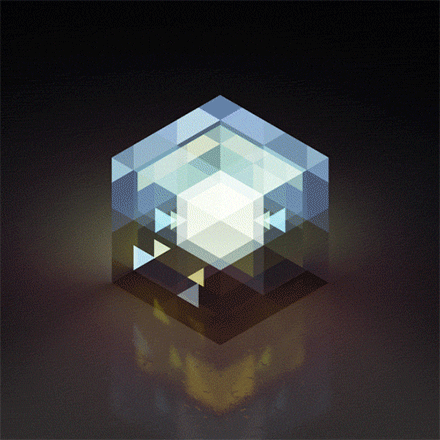 催眠 动效 钻石 闪亮 循环 三维 旋转 艺术设计