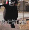 熊本熊 可爱 开心 终于放假啦