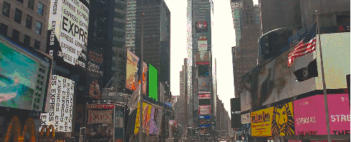 城市 大厦 屏幕 建筑 时代广场 纽约 美国 风景