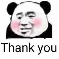 暴漫 熊猫头 thank you 谢谢 搞怪 逗