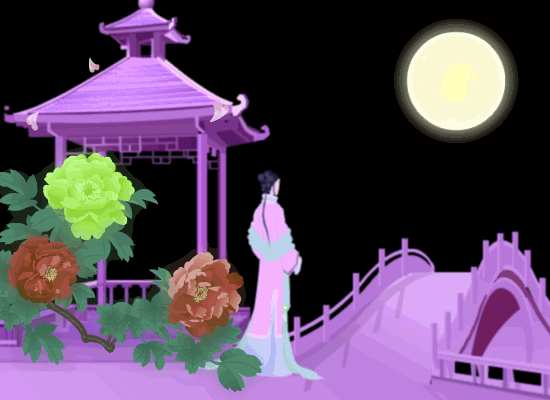 月亮 思念 中秋节 花瓣