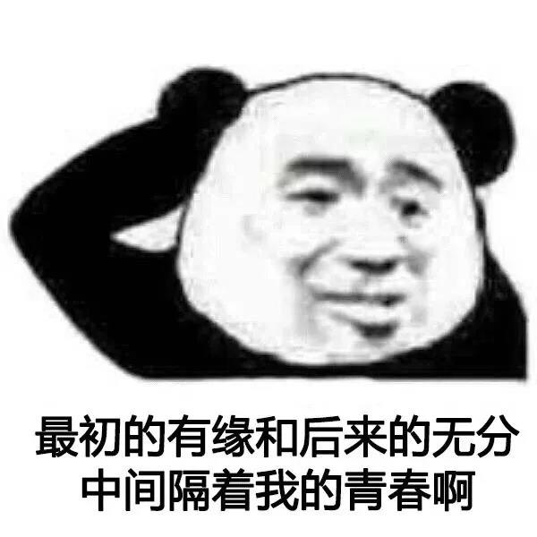 暴漫 熊猫头 最初的有缘和后来的无分 中间隔着我整个青春啊 搞怪 逗