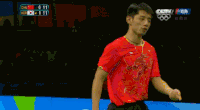张继科 中国 羽毛球 高兴