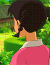 松崎海 虞美人盛开的山坡 动漫 背影