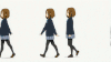小女孩 走路 回头 可爱