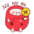 萌娃 举牌 腮红 nonono