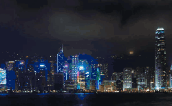 HONG&KONG&Time&Lapse 城市 夜晚 延时摄影 旅游 灯光 繁华 维多利亚港 香港