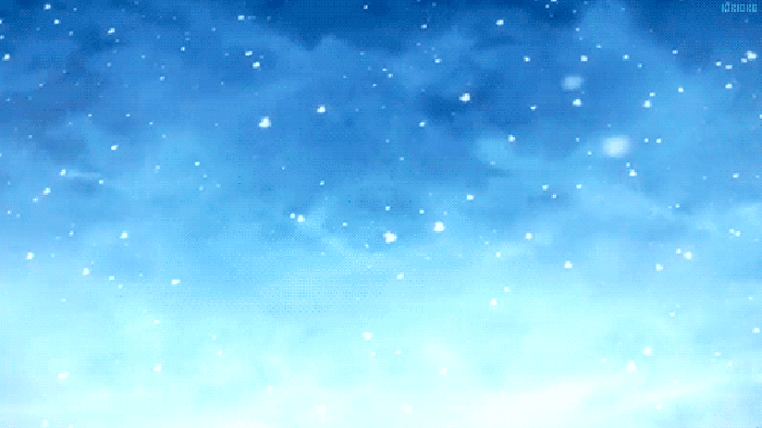 下雪 风景 蓝天 二次元