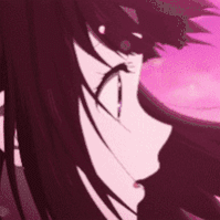 女孩 侧脸 大眼睛 落花
